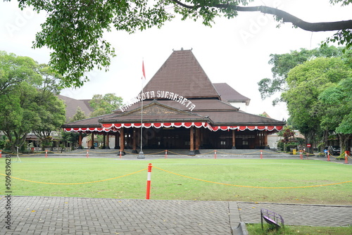 SOLO, INDONESIA - JUNE 9th, 2022 - solo mayors office, city center as a symbol of the town square photo