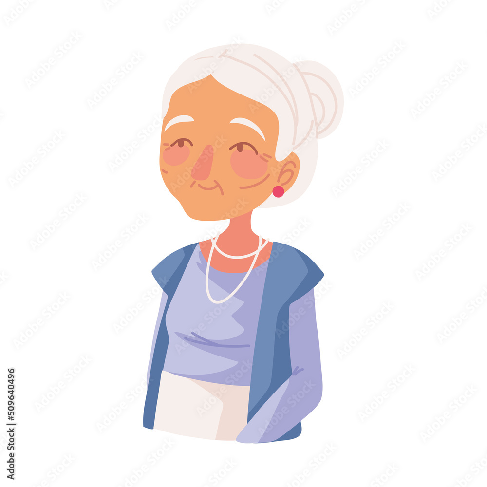 elegant grandmother character elegant grandmother character