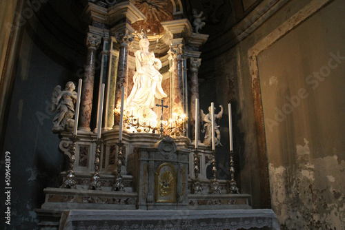 Fototapeta baroque church (basilica della colleggiata) in catania in sicily (italy)