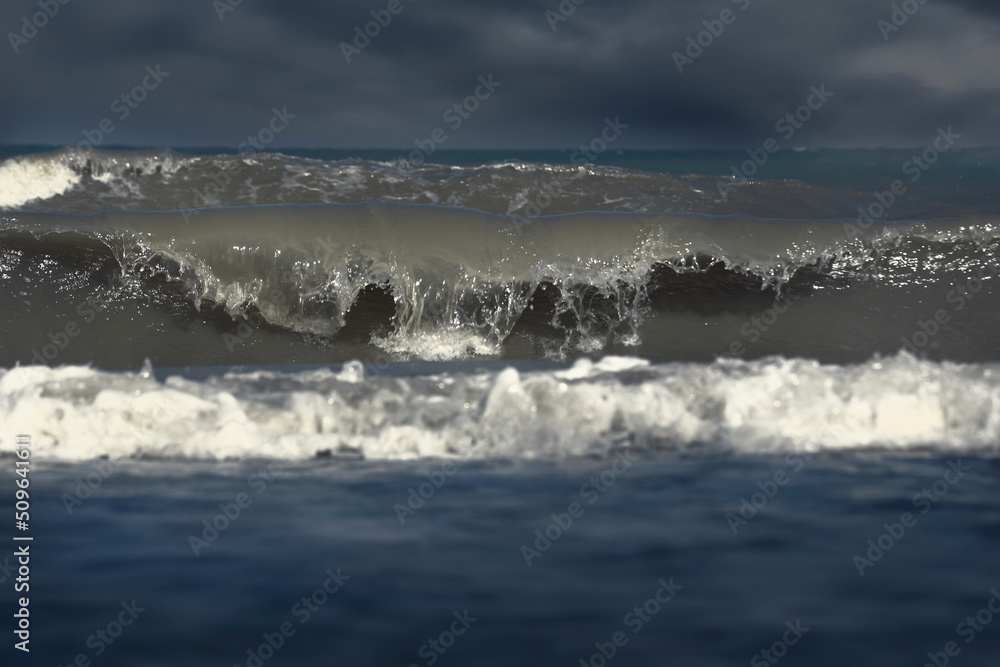 Dramatic sea wave.Seascape background. Dramatic sea wave.Seascape background.
