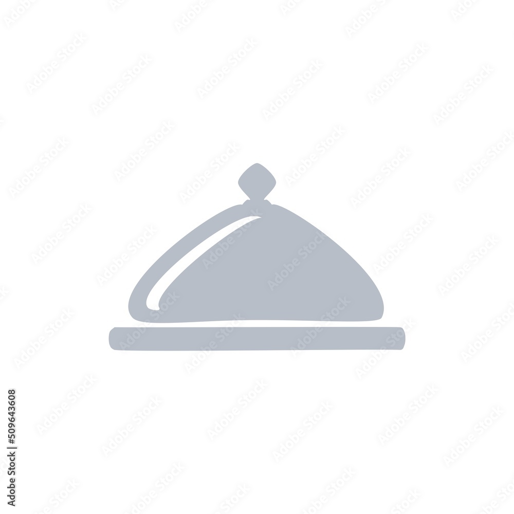 Food cover icon isolated on white background hand drawn Food cover icon isolated on white background hand drawn