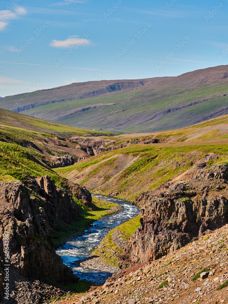 Paisajes por el Norte de Islandia proximo a Husavik 