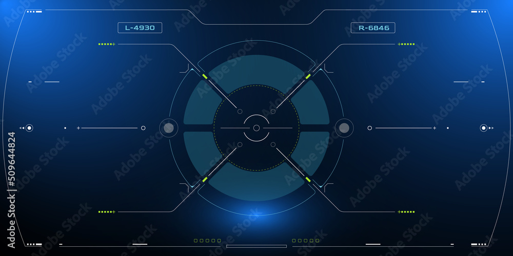 Target Scanning Future HUD Futuristic Elements Automatic Target Scan User Screen Interface ...