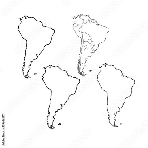 map of south america. map concept south america map vector