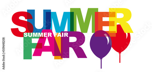 Banner Summer fair vector illustration