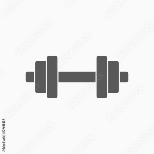 dumbbell icon, weight vector, exercise illustration
