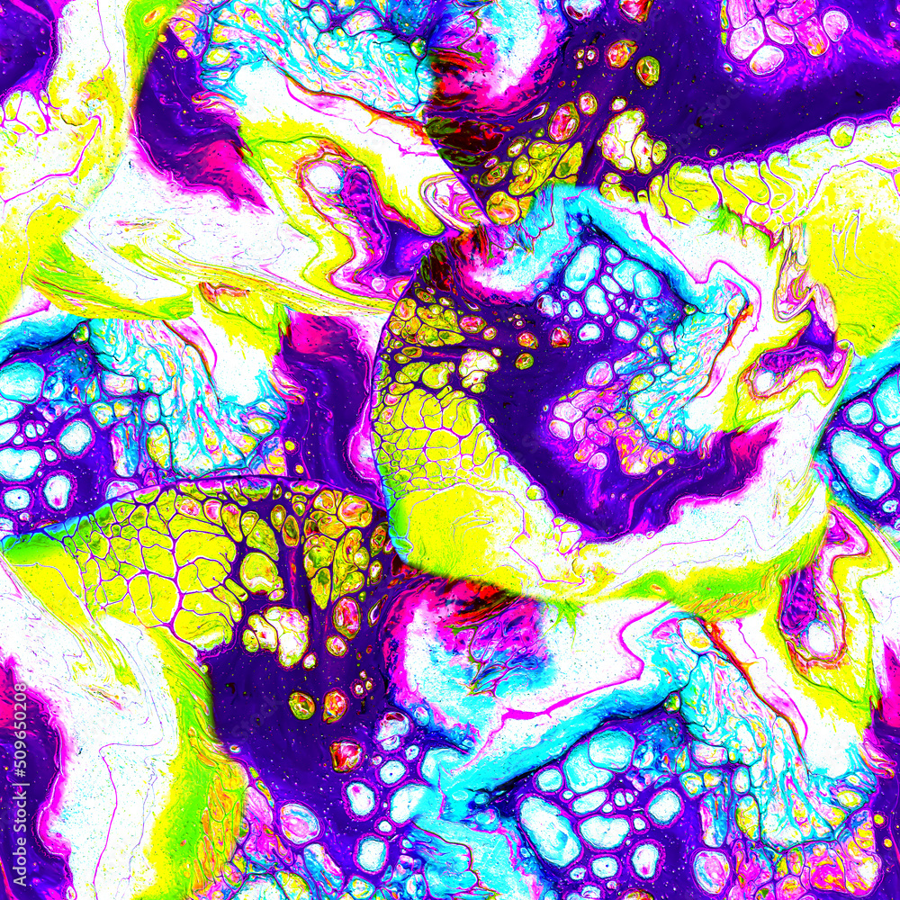 Amazing acrylic pouring abstract ultra modern blobs seamless pattern ...