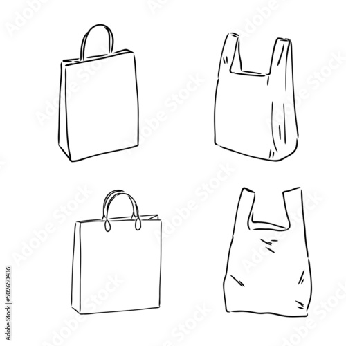 plastic bag cartoon vector and illustration plastic bag vector