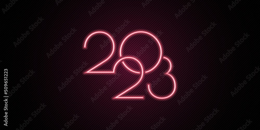 happy new year 2023 pink neon style design happy new year 2023 pink neon style design