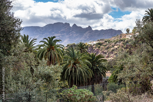 Mountain range near Cruz Grande and San Bartolome de Tirajana in Gran Canaria, Spain. photo