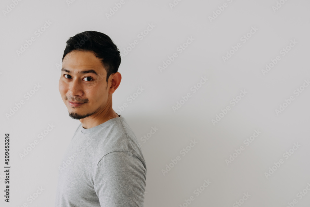 Happy asian man in his charm and relax pose for advertise. Happy asian man in his charm and relax pose for advertise.