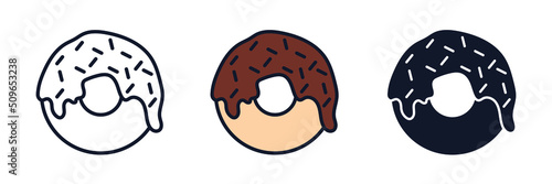 donut icon symbol template for graphic and web design collection logo vector illustration