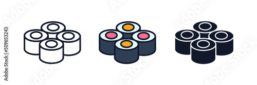 sushi icon symbol template for graphic and web design collection logo vector illustration
