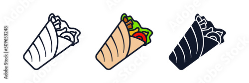 kebab icon symbol template for graphic and web design collection logo vector illustration