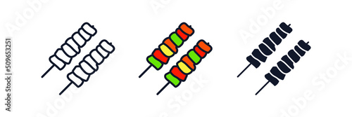 skewer icon symbol template for graphic and web design collection logo vector illustration