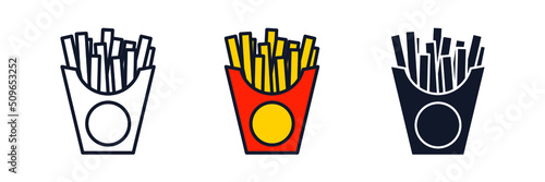 french fries icon symbol template for graphic and web design collection logo vector illustration
