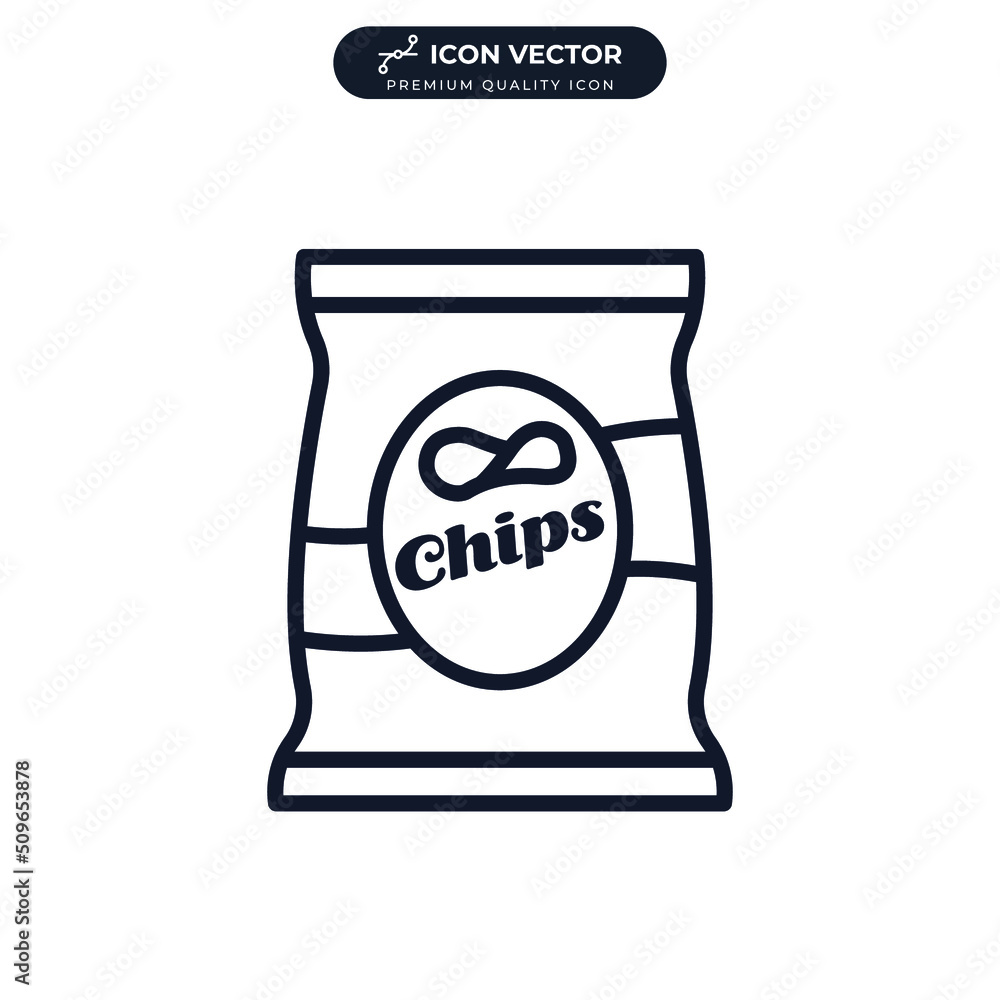 potato chip icon symbol template for graphic and web design collection logo vector illustration