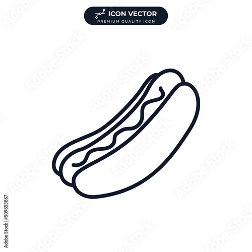 Hot dog icon symbol template for graphic and web design collection logo vector illustration