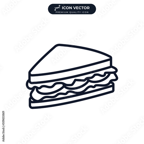 sandwich icon symbol template for graphic and web design collection logo vector illustration