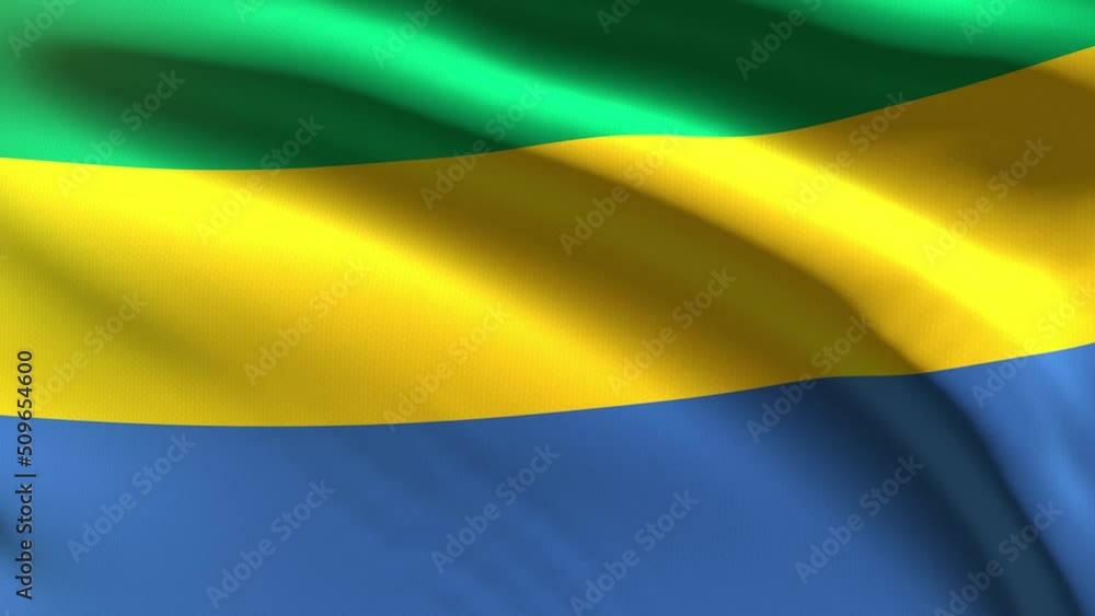 Gabon festive flag - loop animation Gabon festive flag - loop animation