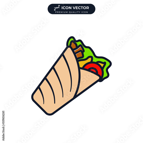 kebab icon symbol template for graphic and web design collection logo vector illustration