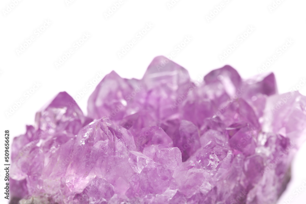 Fototapeta premium Amethyst Druse isolated on white background
