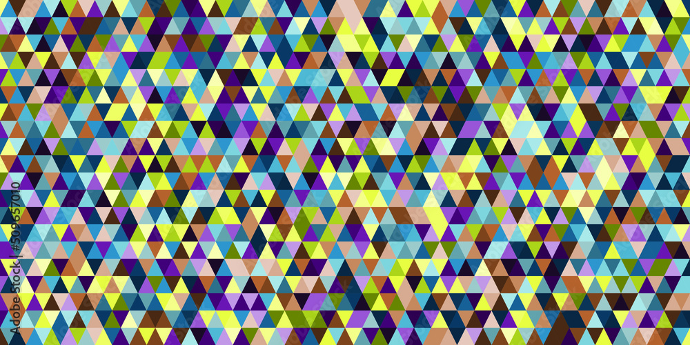 Naklejka premium Geometric grid background Modern colorful abstract multicolored triangle texture Seamless pattern
