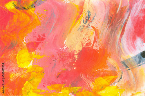 Pintura abstracta colores calidos