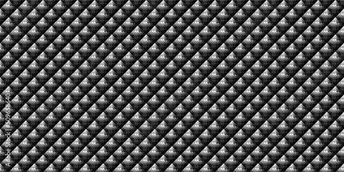 Dark black pixel mosaic abstract seamless geometric grid background