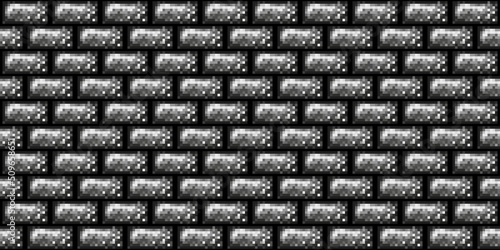 Dark black pixel mosaic abs...