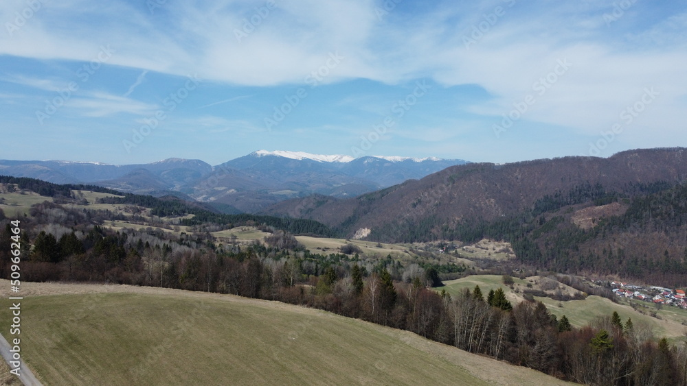 Fototapeta premium view from the top of the mountain