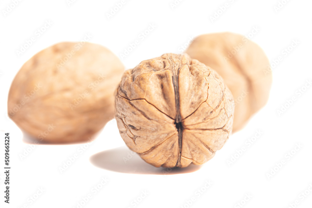 Walnuts isolated on a white background Walnuts isolated on a white background