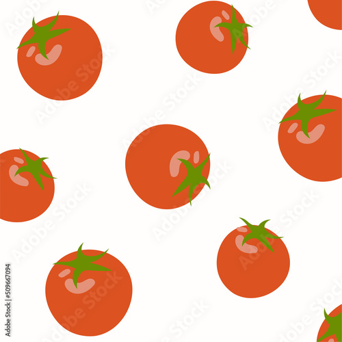tomato pattern background with red juicy vegetables