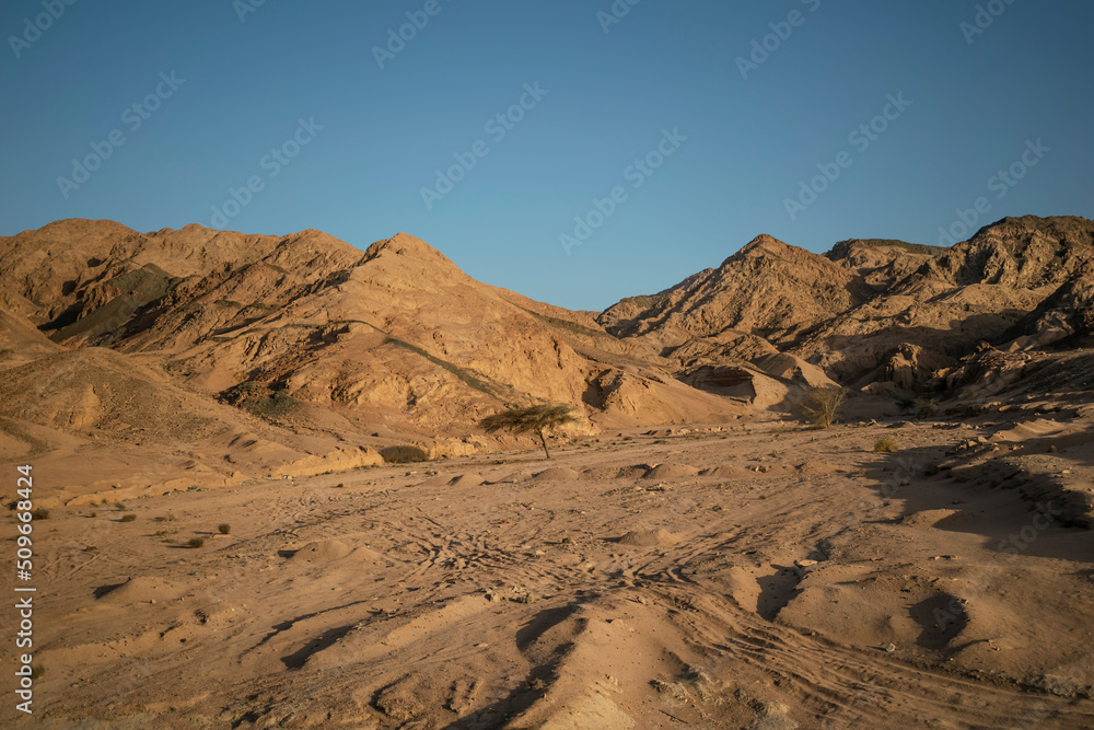 Dramatic view at Dahab mountains Sinai Egypt 