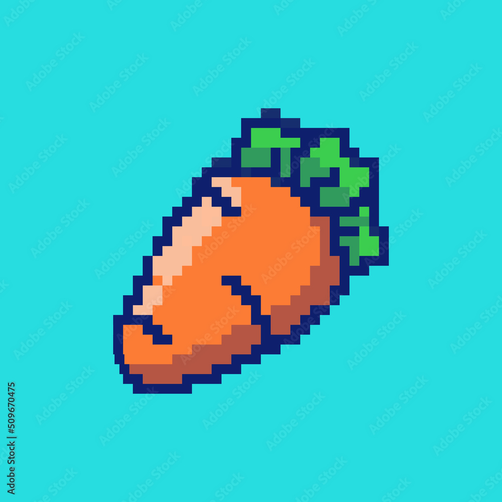 carrot pixel art