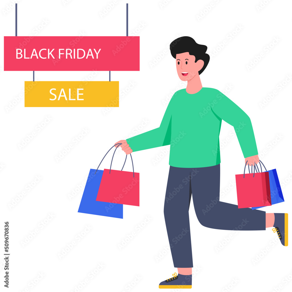 Trendy vector design of online shopping Trendy vector design of online shopping