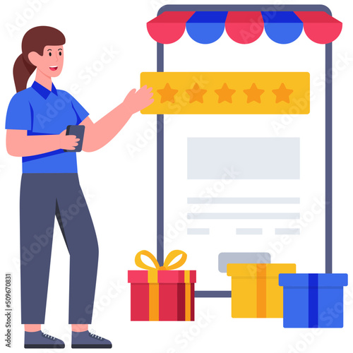 Trendy vector design of online shopping