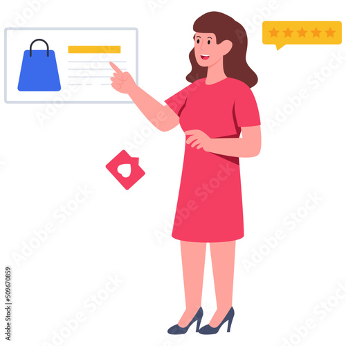Trendy vector design of online shopping