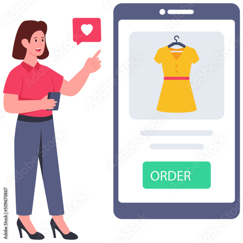 Trendy vector design of online shopping