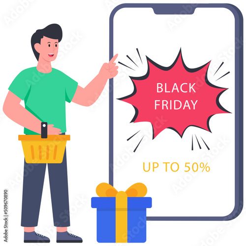 Trendy vector design of online shopping