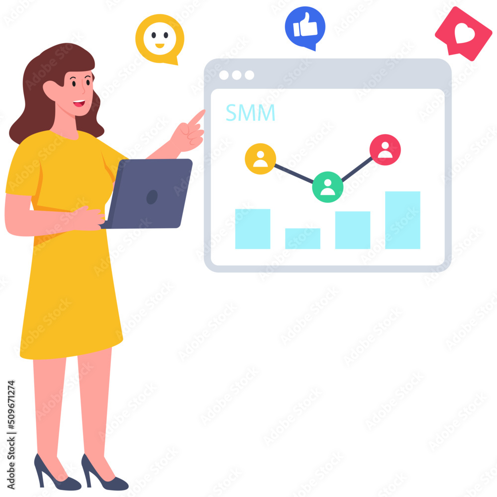 Editable design illustration of data analysis Editable design illustration of data analysis