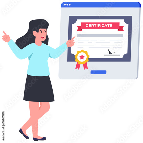Trendy vector design of online course