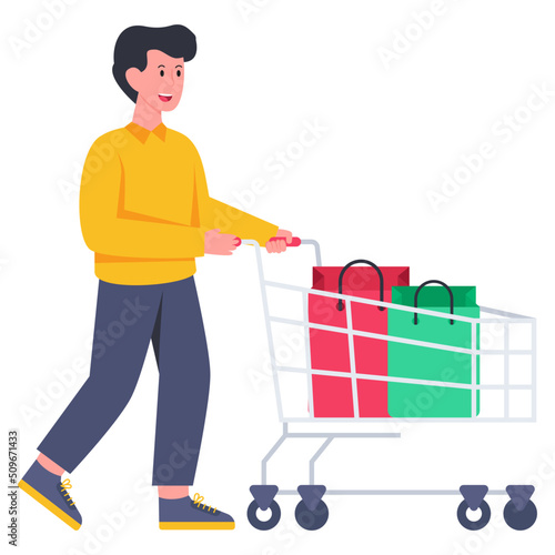 Trendy vector design of online shopping