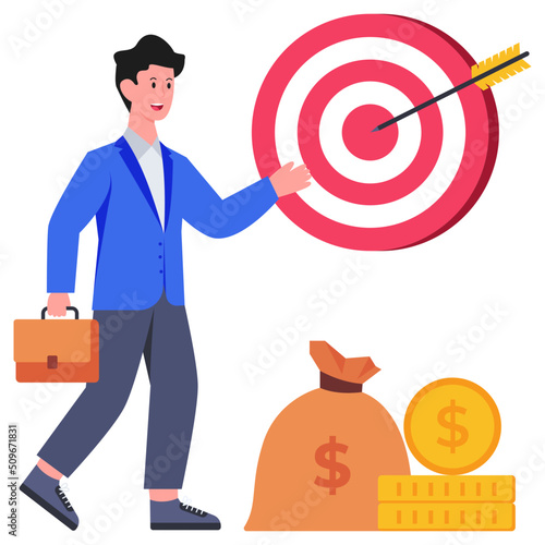 An icon design of financial target