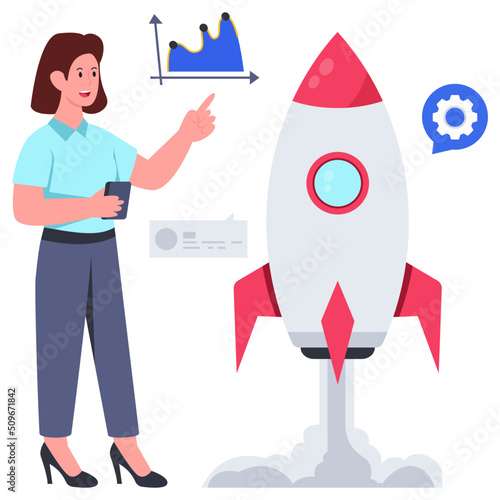 Premium download illustration of business startup