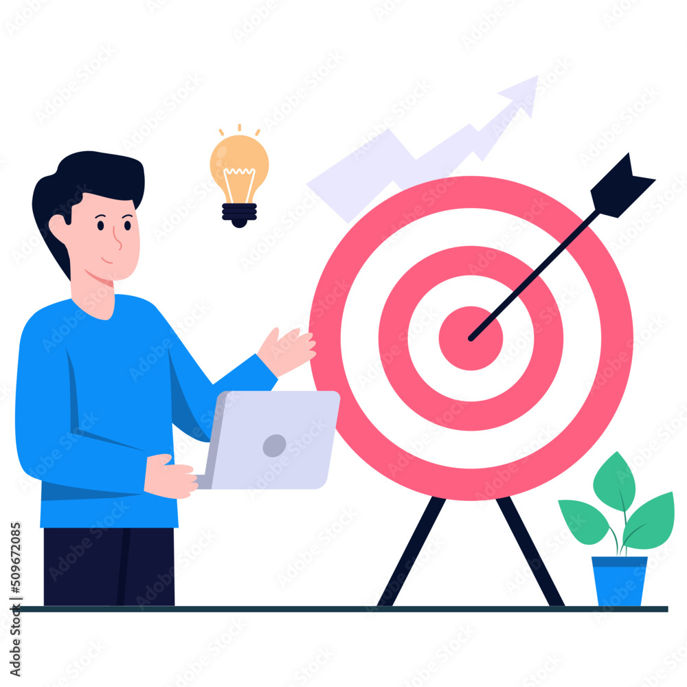 Trendy vector design of business target Trendy vector design of business target