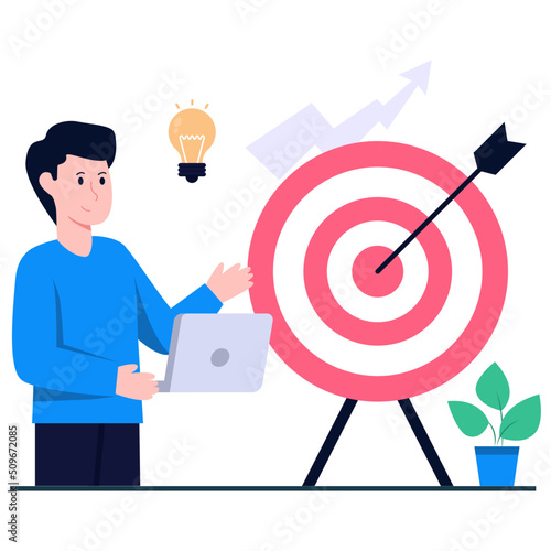 Trendy vector design of business target