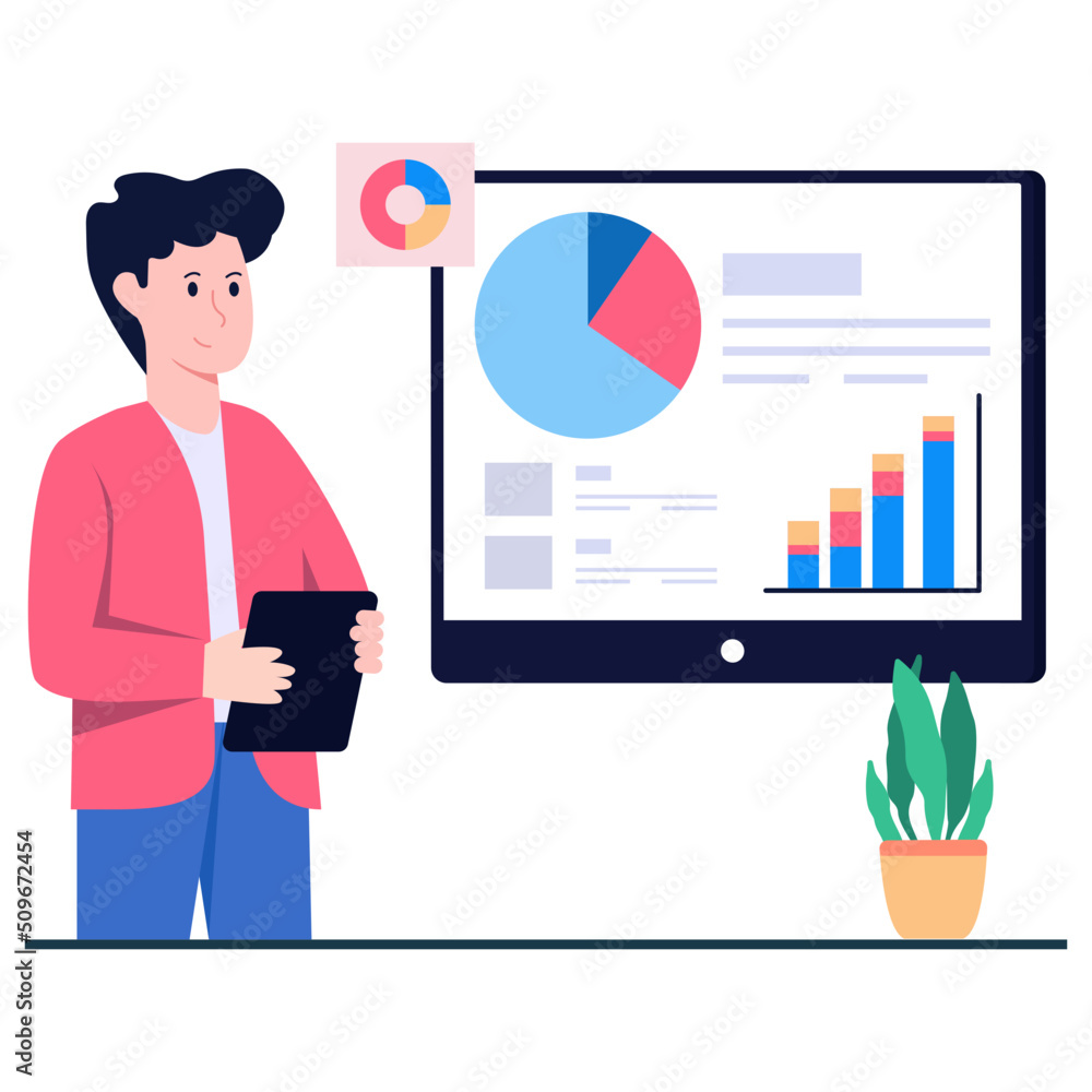 Premium download illustration of business presentation Premium download illustration of business presentation