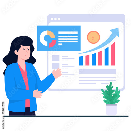 Premium download illustration of business presentation