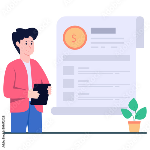 Perfect design illustration of financial document